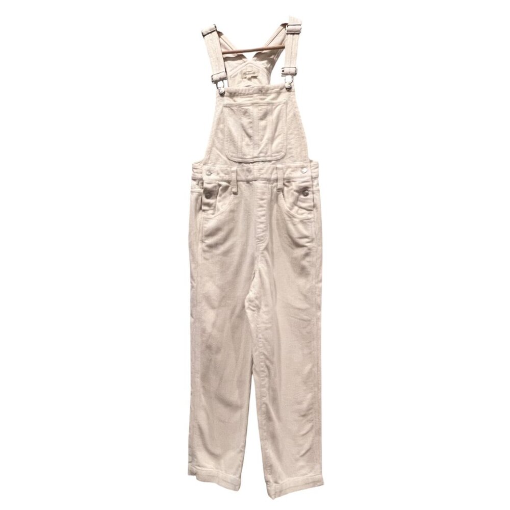 Madewell Corduroy Bib Overalls, Cream, S